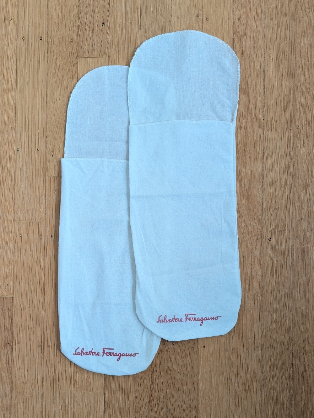 Salvatore Ferragamo White Dust Bag Script Logo